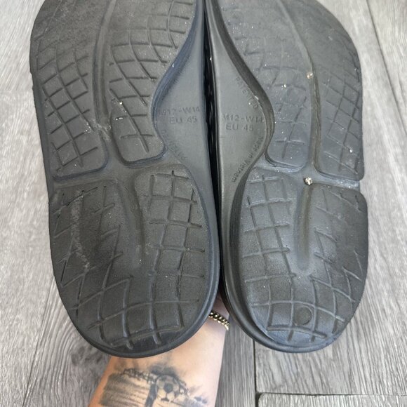 Oofos Ooahh Sport Flex Mens 12 Black Rubber Recovery  Adjustable Slide Sandals main image 10